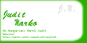 judit marko business card